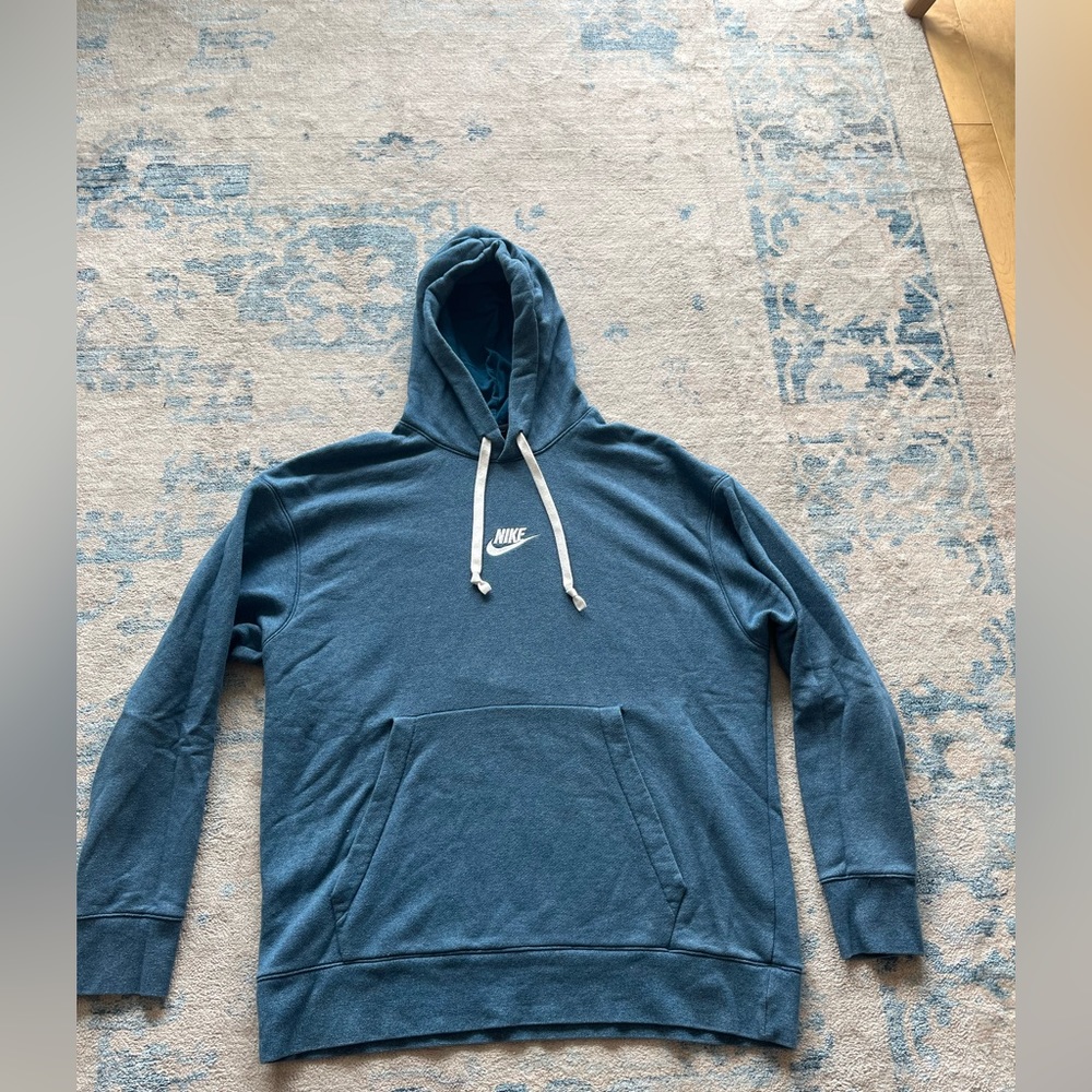 Nike Sportswear Hoodie Sweatshirt in Blue XL